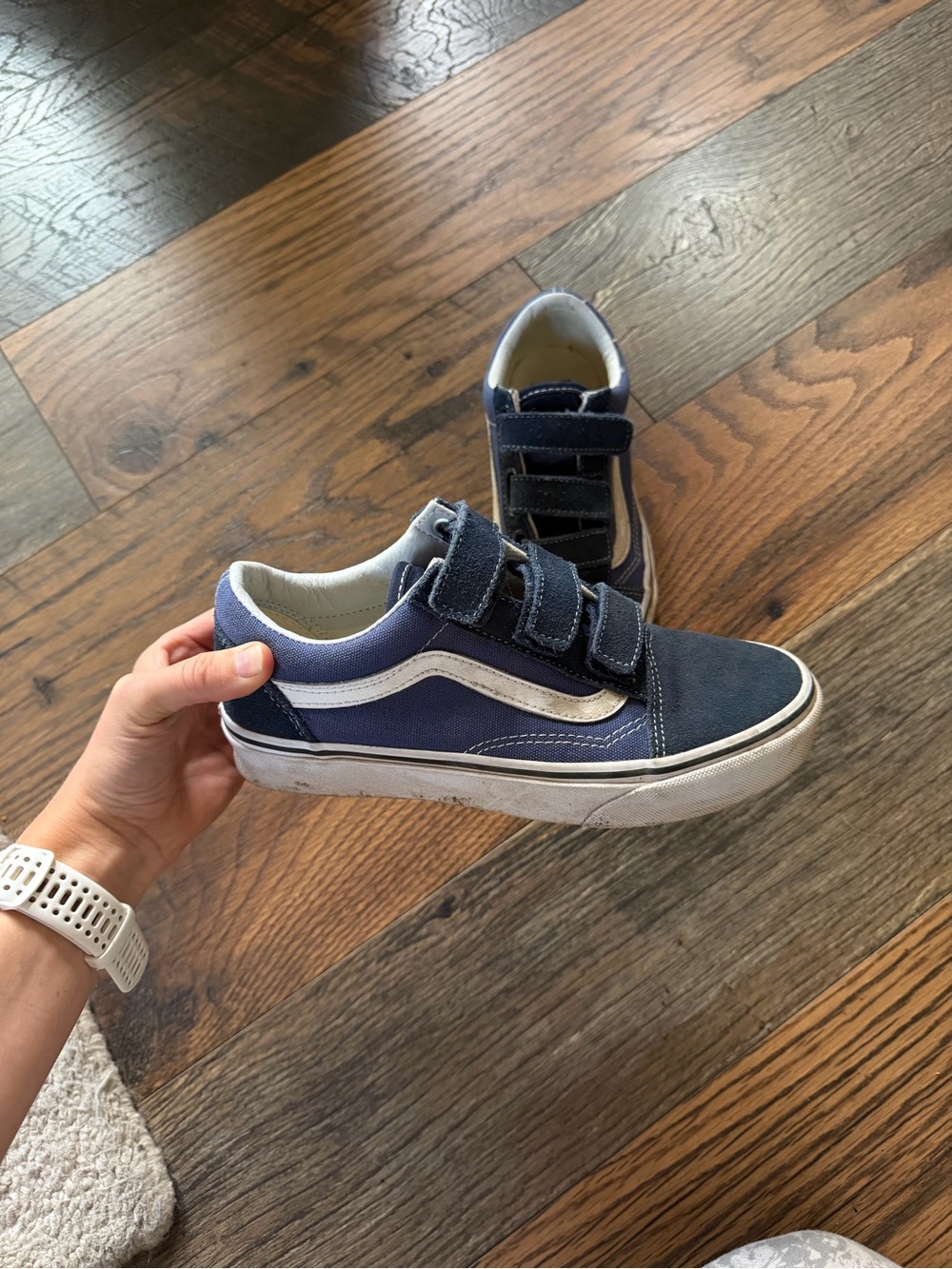 Vans Blue Velcro Skate Sneakers